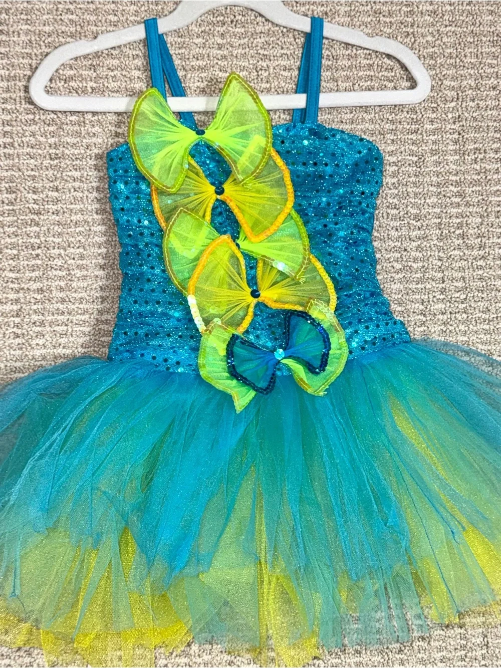 Art Stone (Revolution Dancewear) Sequin Tutu Costume w/ Bows